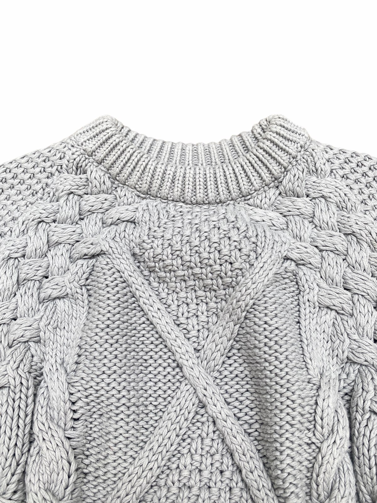 FW 2015 Grey Cropped Heavy Knit  Women