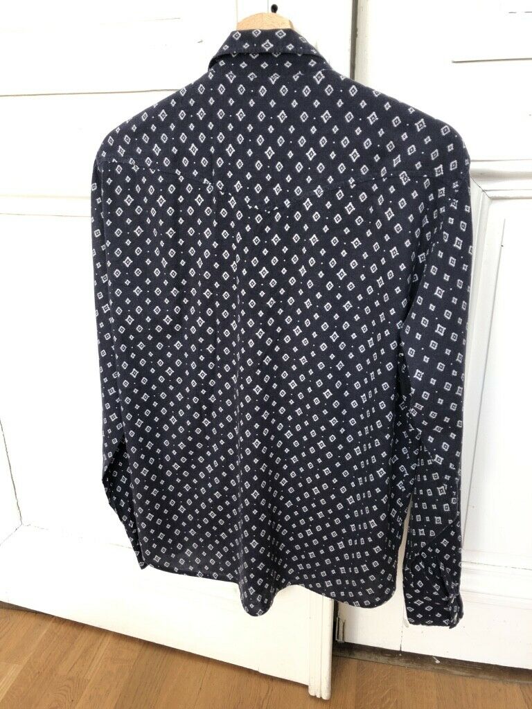 Sandro SUPERB RAYON NAVY / BLUE SHIRT Size S