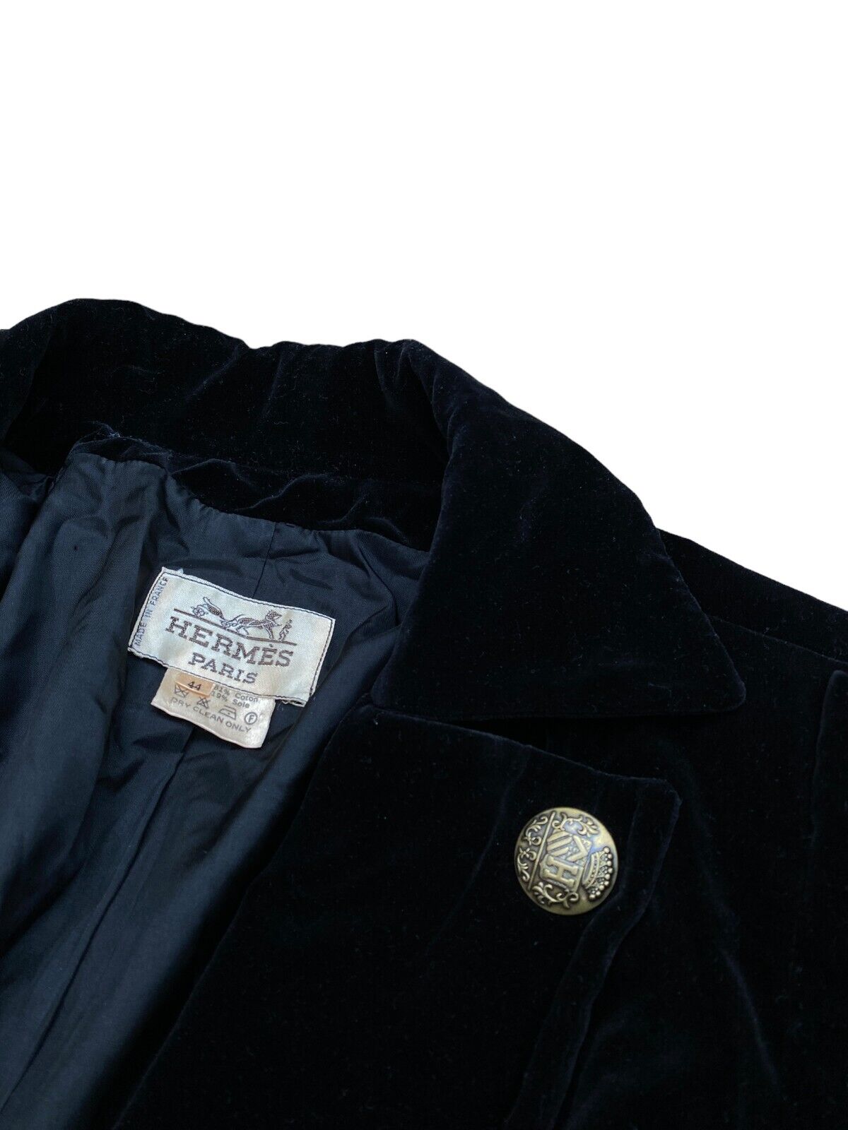 Black Velvet Corduroy Blazer Jacket  Size 42 fits L