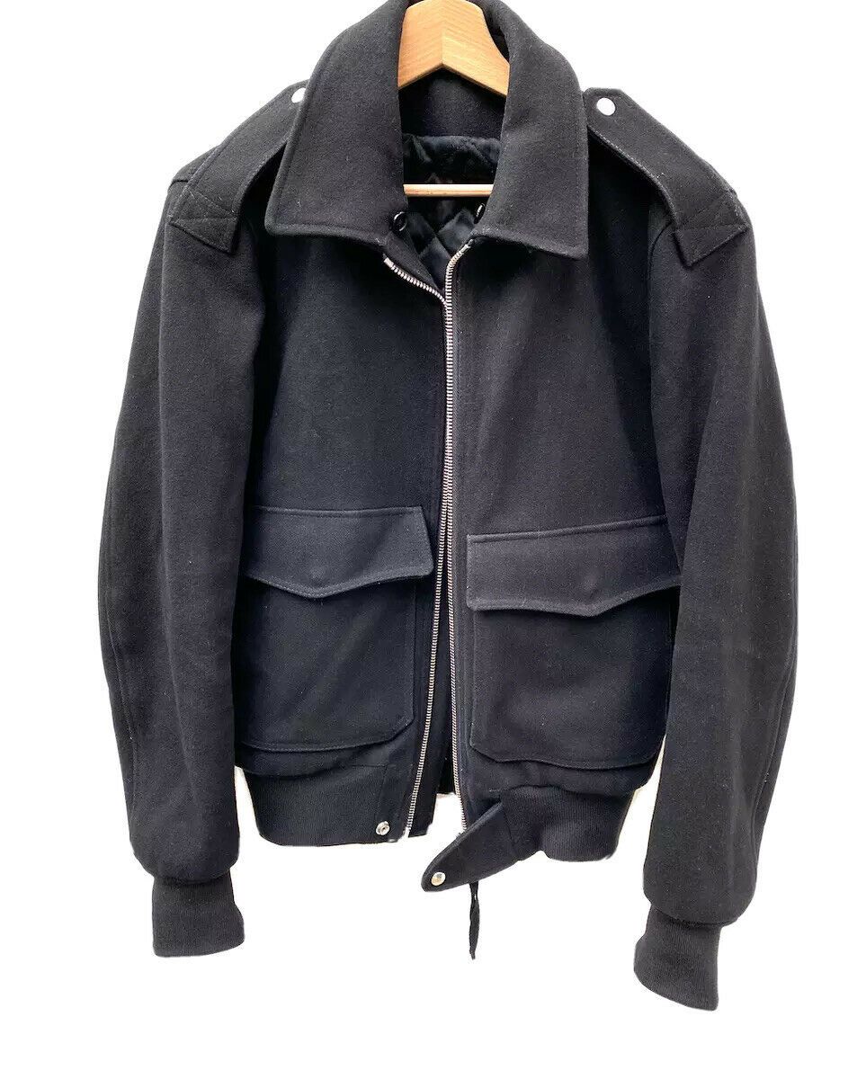 Sandro Black wool bomber jacket Size XS