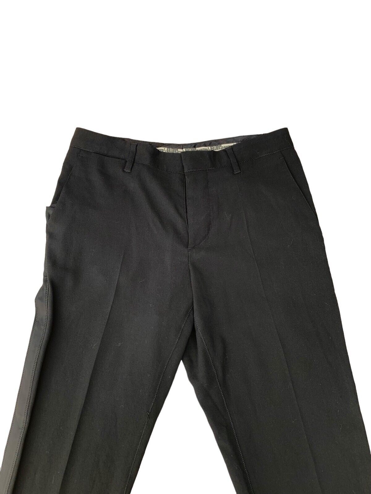 Vintage men Black Wool Pants