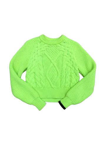 MM6  Neon Green Cropped Heavy Sweater