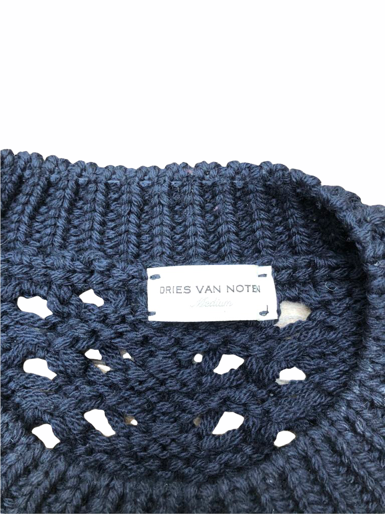 Heavy Navy Knit  Size M
