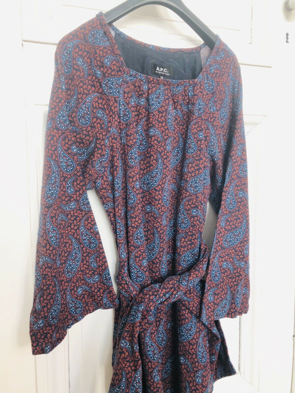 A.P.C. Paisley Belted Dress Size XS