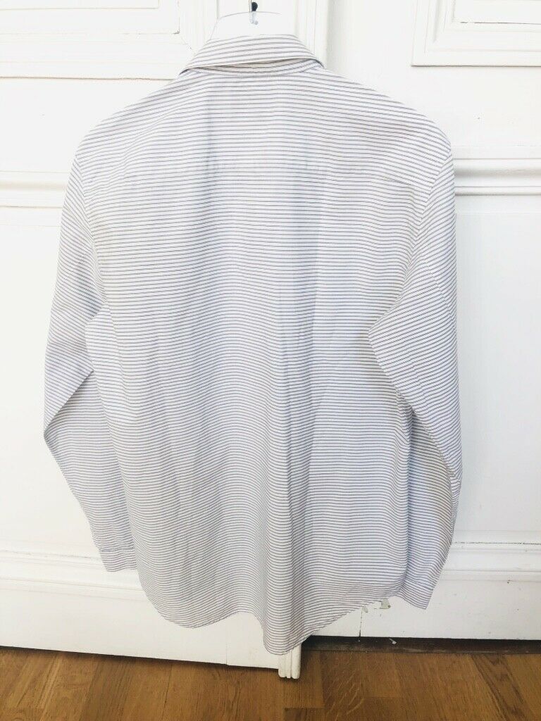 Sandro BLUE STRIPED SHIRT Size L