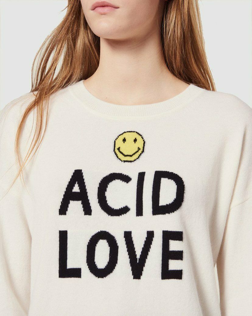 Sandro « Acid » Cream Sweater Size L