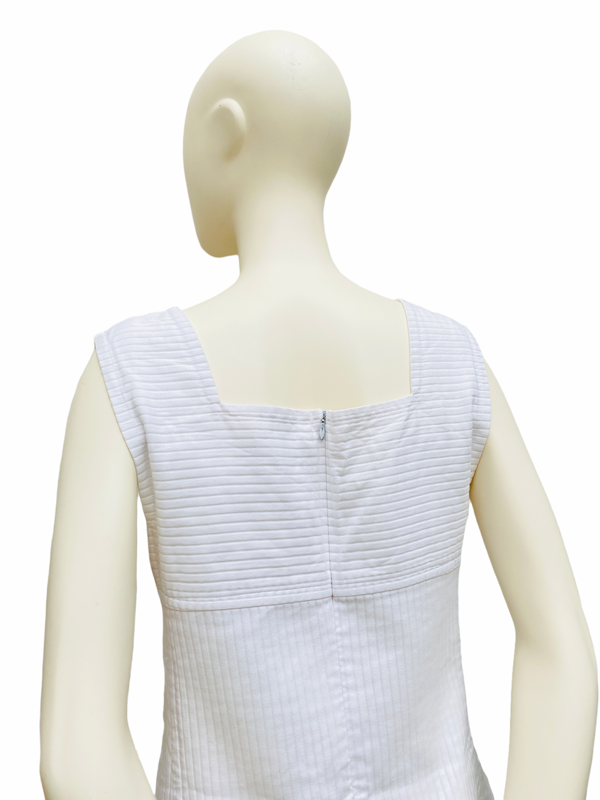 Vintage White Ribbed Dress