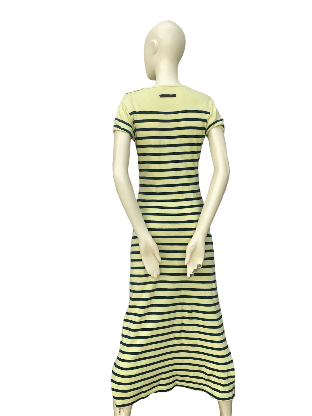 Vintage Long Yellow Striped Dress