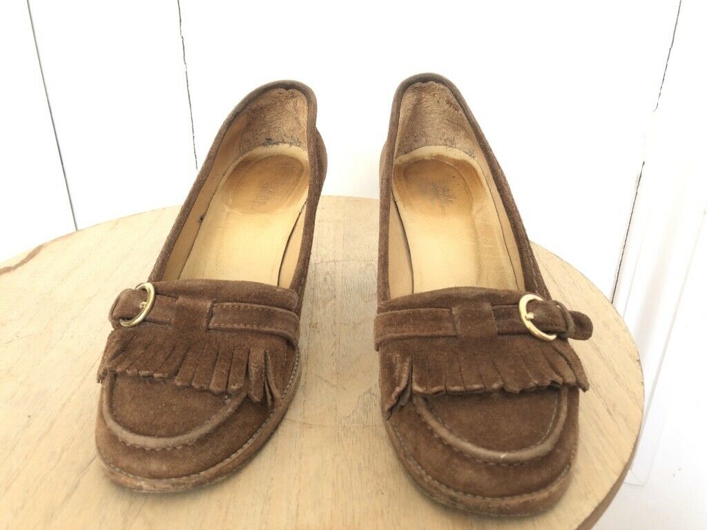 A.P.C. BROWN SUEDE LOAFERS SHOES Size US 7