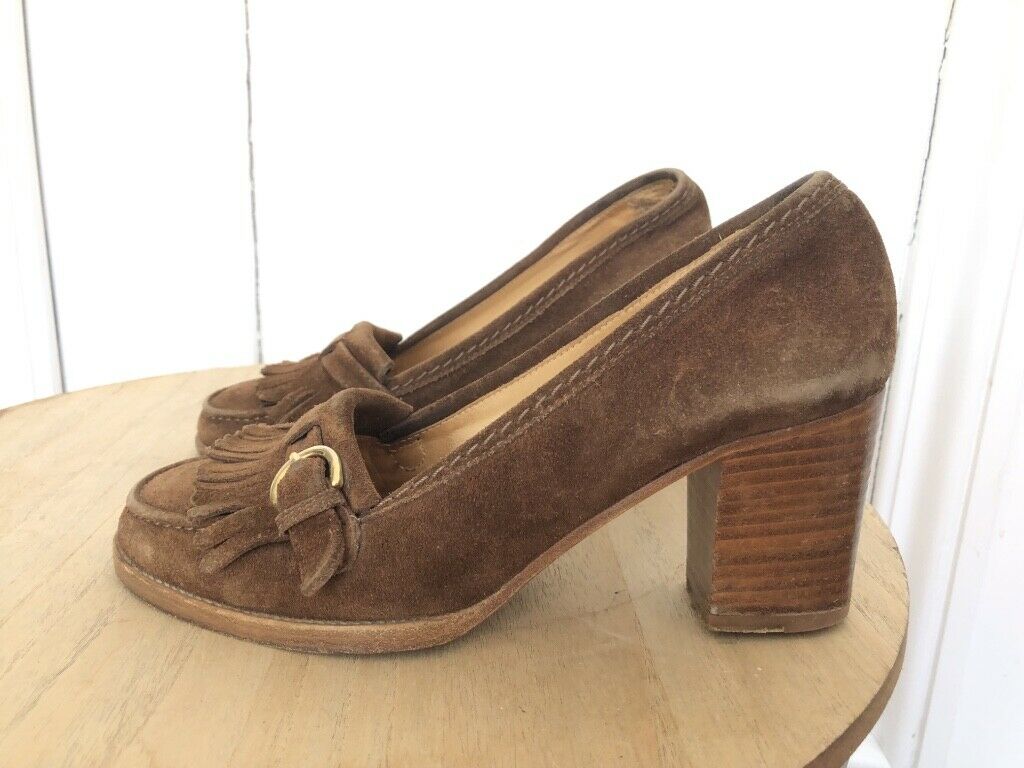 A.P.C. BROWN SUEDE LOAFERS SHOES Size US 7