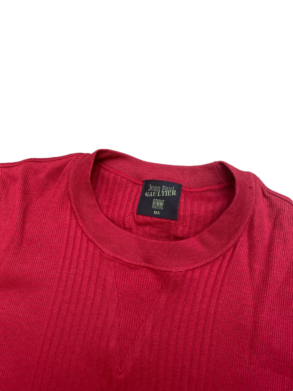 Men Red Knitted T-shirt