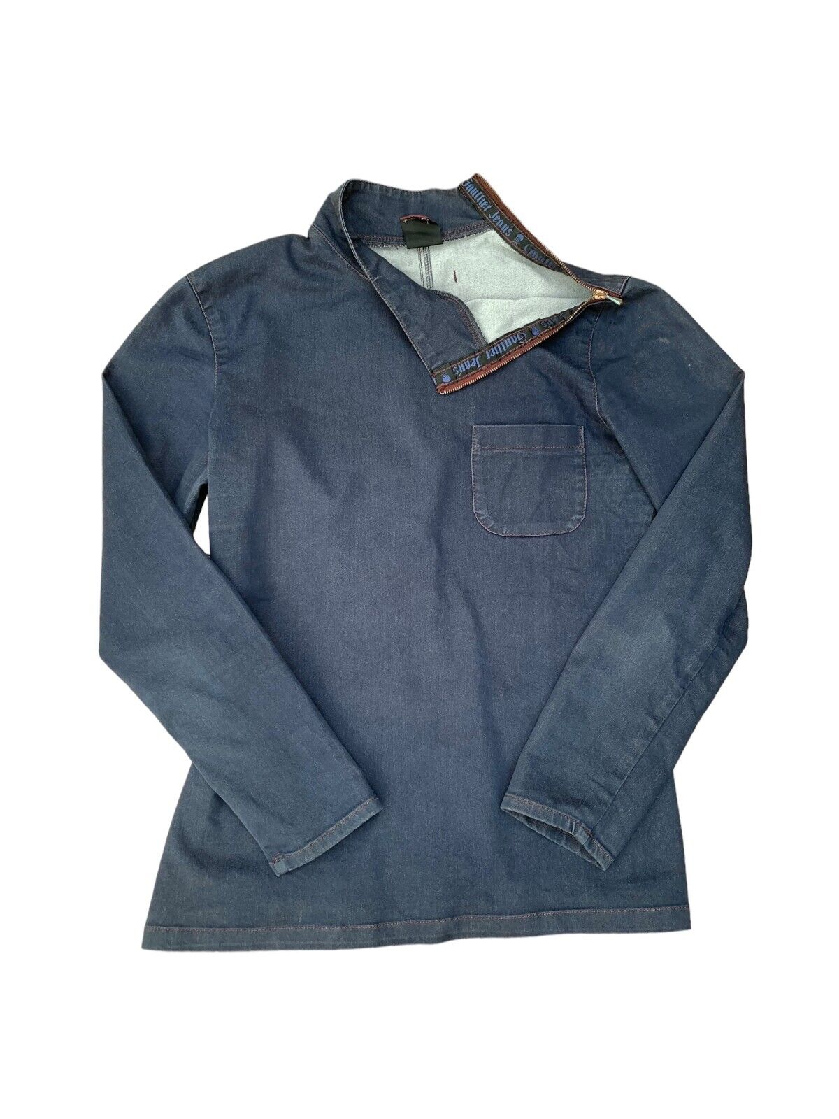 Women Vintage navy blue long sleeves