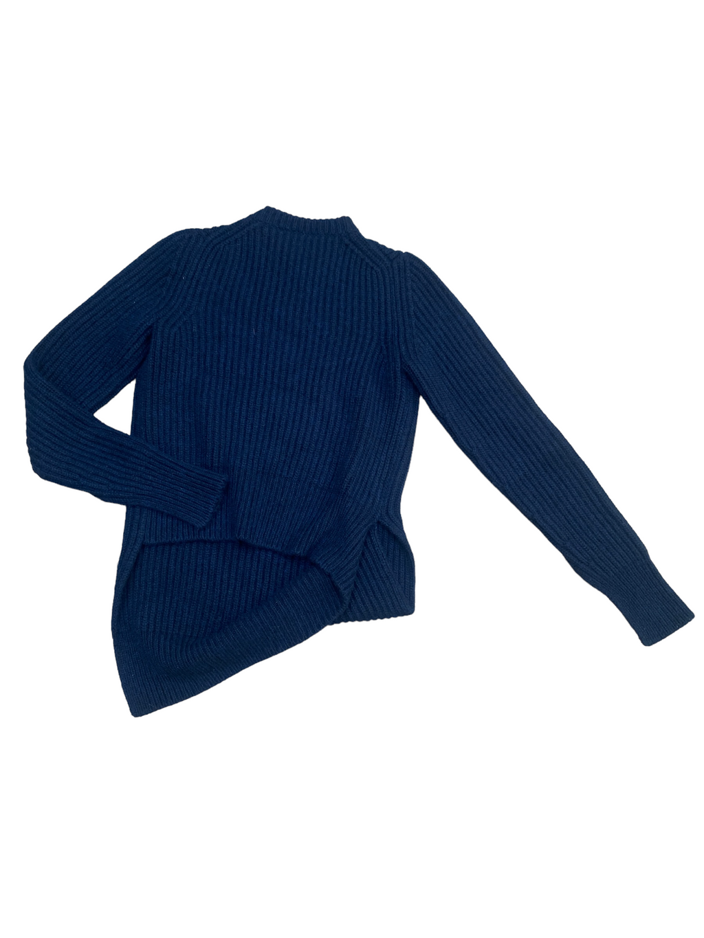 Navy Cashmere Twisted Sweater